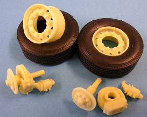 KFS 1/24 拖車用 煞車輪組 含385超級寬胎 (